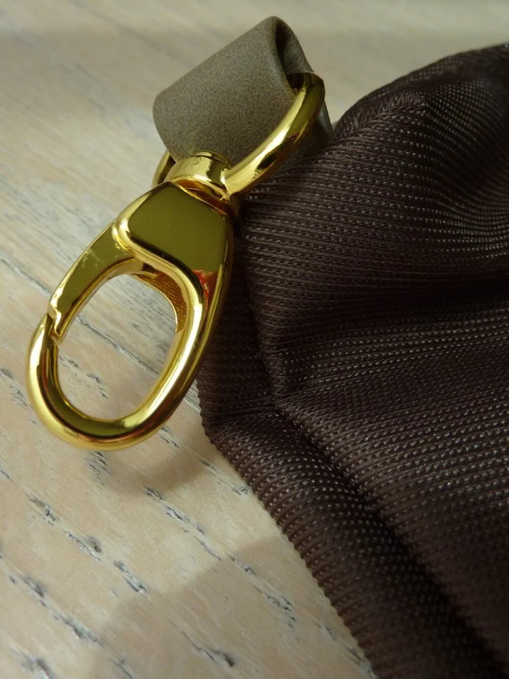 NEW Paco Rabanne Brown Overnight Weekend Canvas Travel Bag Foldable Gold Accent